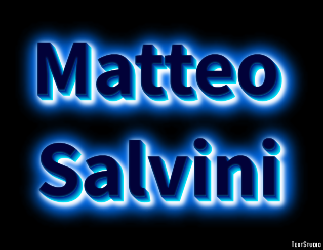 Matteo Salvini Efeito de texto