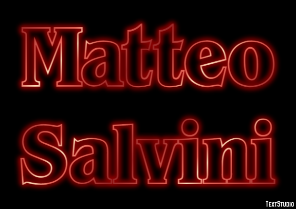 Matteo Salvini Efeito de texto