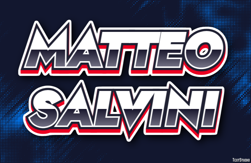 Matteo Salvini Efeito de texto