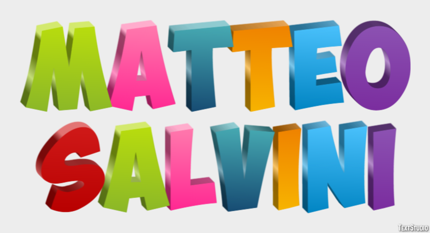 Matteo Salvini Efeito de texto