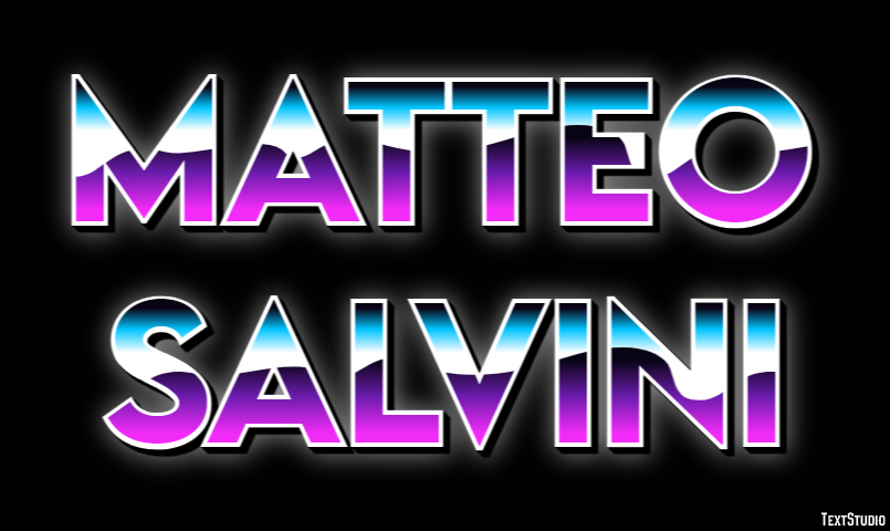 Matteo Salvini Efeito de texto