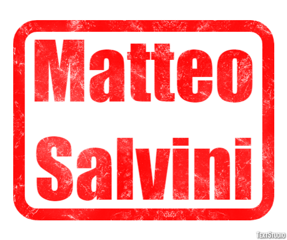 Matteo Salvini Efeito de texto