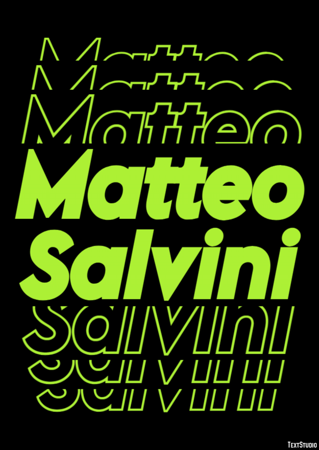 Matteo Salvini Efeito de texto