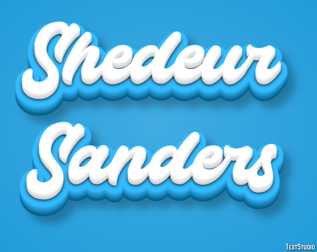 Shedeur Sanders Text Effect