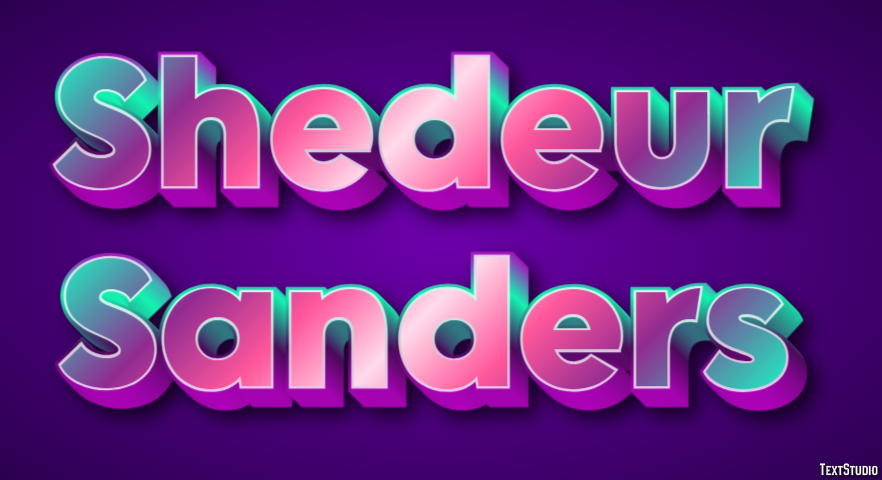 Shedeur Sanders Text effect