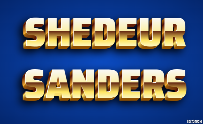 Shedeur Sanders Text effect
