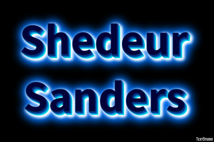 Shedeur Sanders Text effect