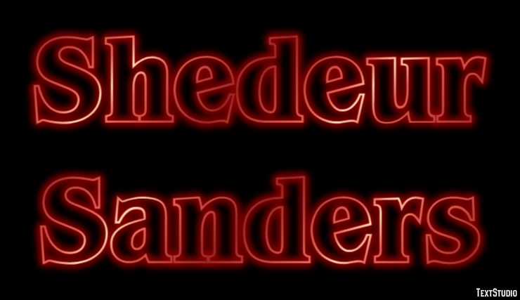 Shedeur Sanders Efeito de texto
