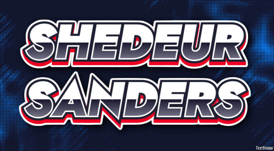 Shedeur Sanders Text effect