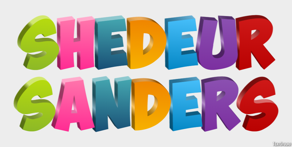 Shedeur Sanders Text effect