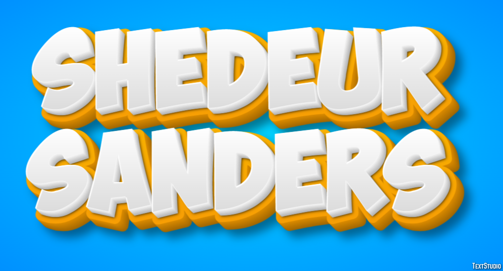 Shedeur Sanders Text effect