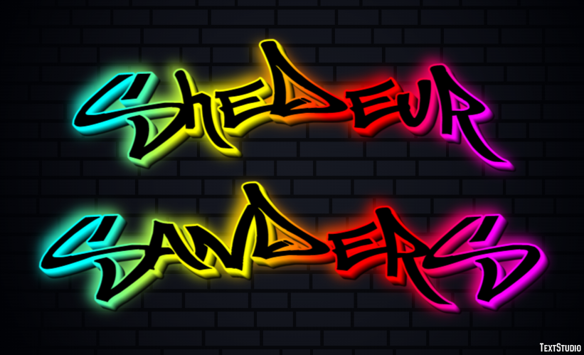 Shedeur Sanders Text Effect
