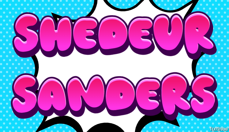 Shedeur Sanders Text effect