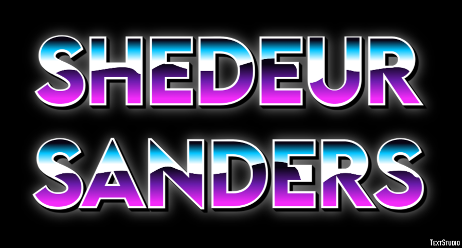 Shedeur Sanders Text effect