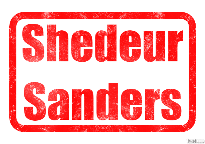 Shedeur Sanders Text effect