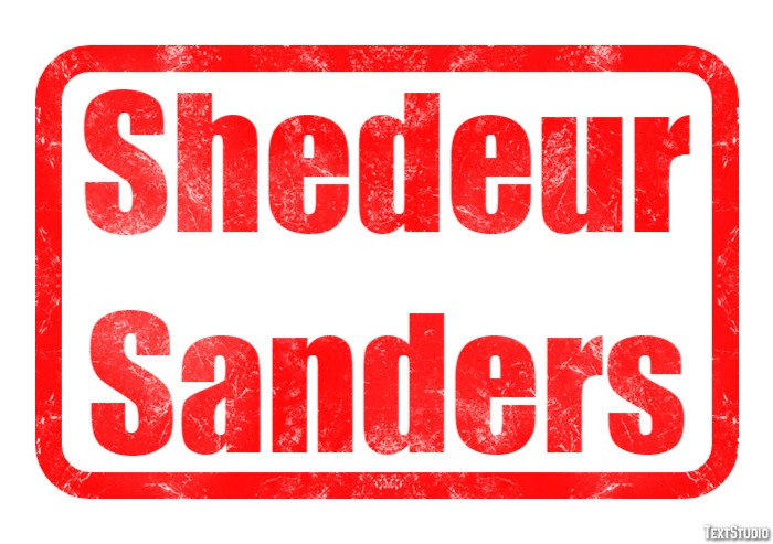 Shedeur Sanders Text Effect