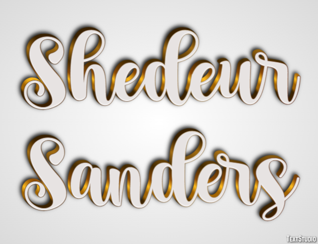 Shedeur Sanders Text effect
