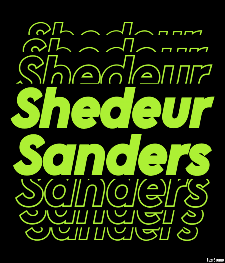Shedeur Sanders Text effect
