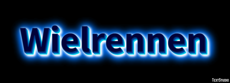 Wielrennen Tekst effect