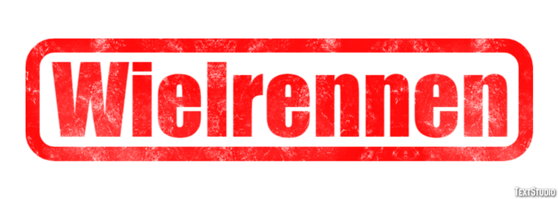 Wielrennen Tekst effect