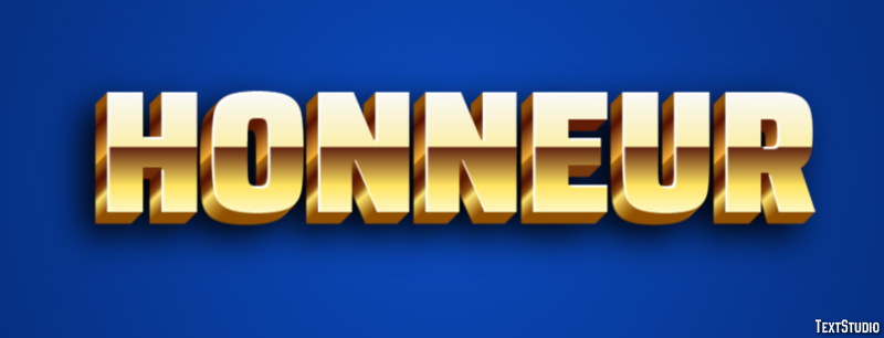 Honneur Effet de texte