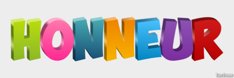 Honneur Effet de texte
