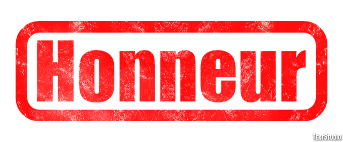 Honneur Effet de texte