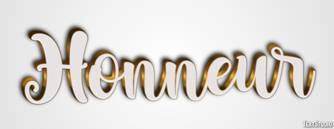 Honneur Efecto de Texto