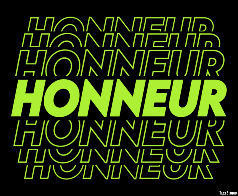 Honneur Efekt tekstowy