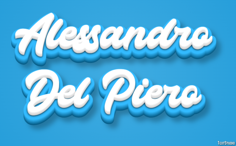 Alessandro Del Piero Efeito de texto