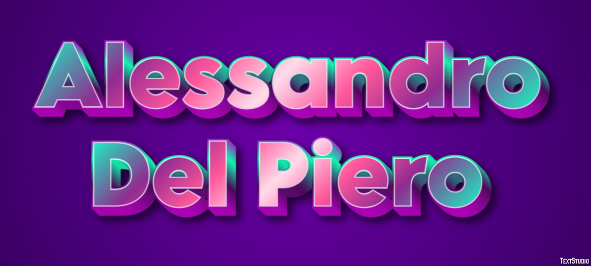 Alessandro Del Piero Efeito de texto