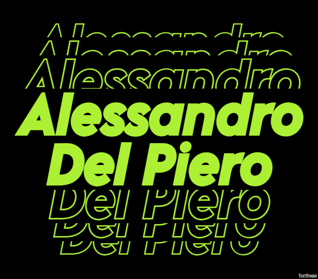 Alessandro Del Piero Efeito de texto