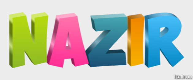 Nazir Эффект текста