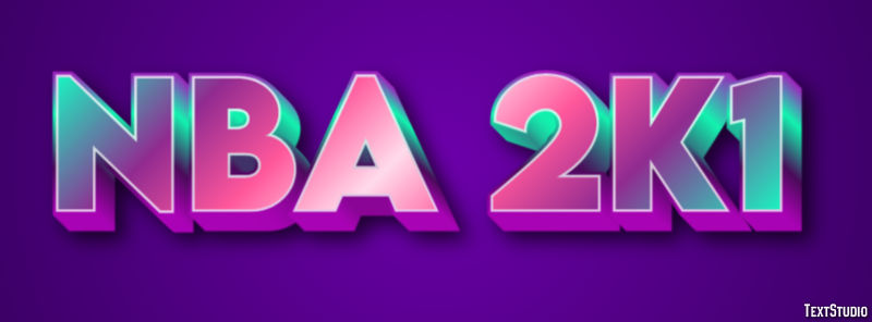 NBA 2K1 Effetto testo