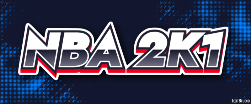 NBA 2K1 Effetto testo
