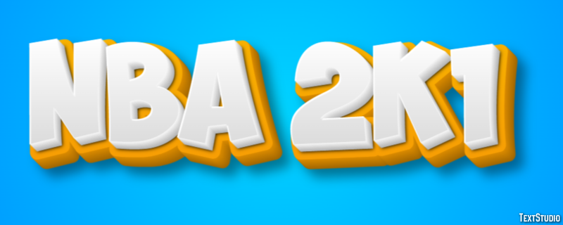 NBA 2K1 Effetto testo