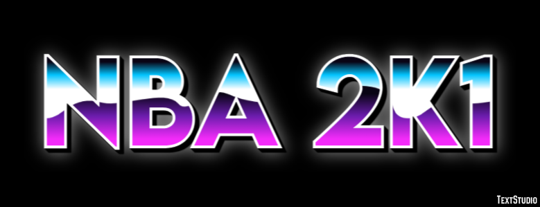 NBA 2K1 Effetto testo