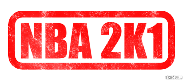 NBA 2K1 Effetto testo