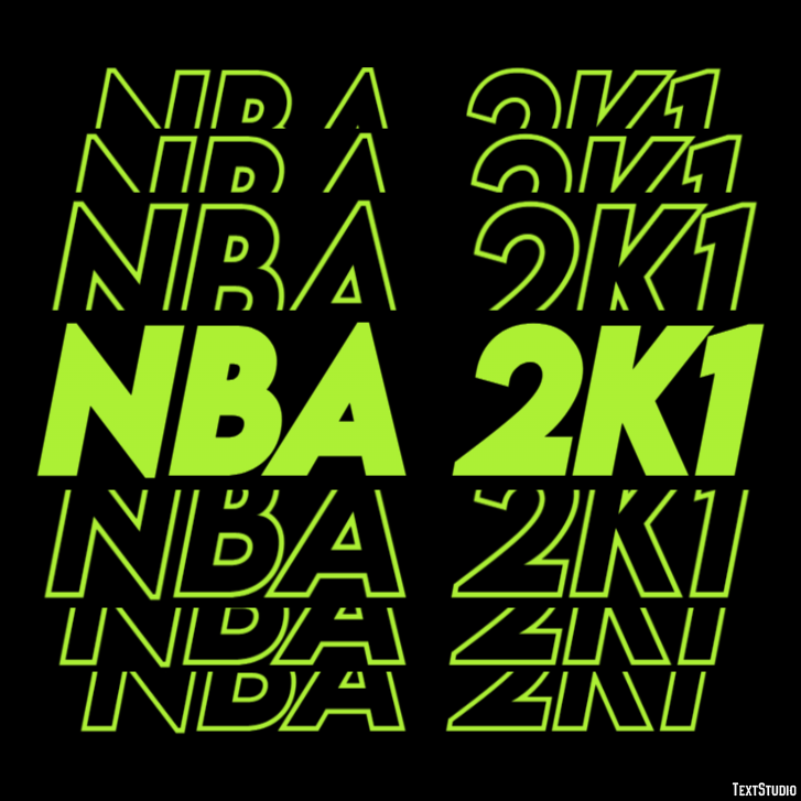 NBA 2K1 Effetto testo
