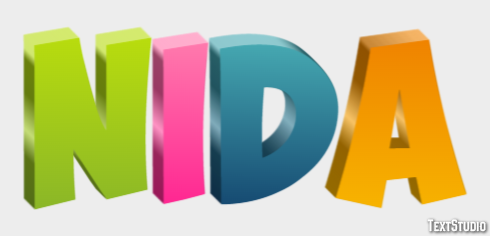 Nida Tekst Effect