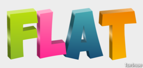 Flat Tekst Effect