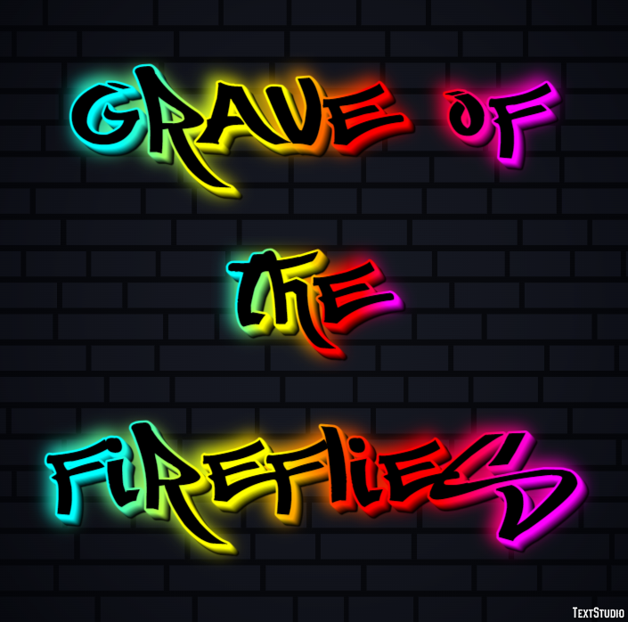 Grave of the Fireflies Text effect