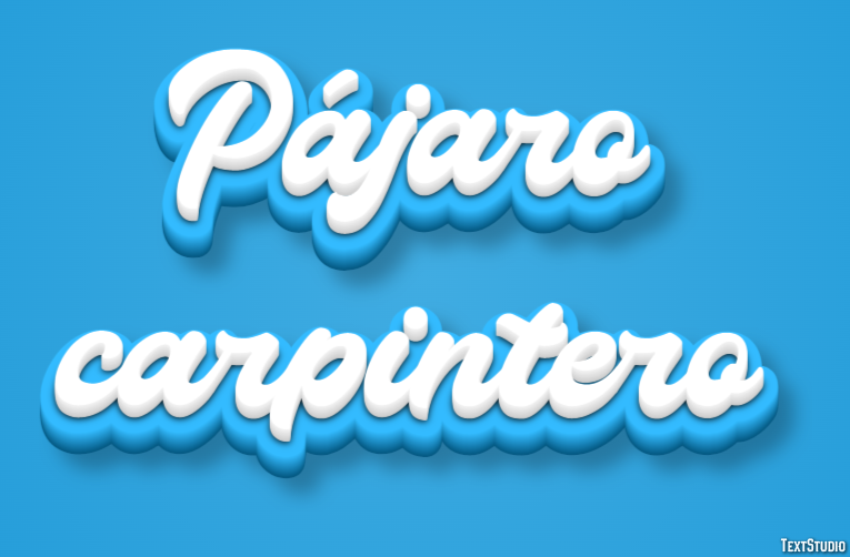 Pájaro carpintero Effetto testo