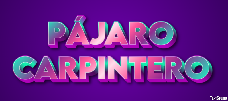 Pájaro carpintero Texteffekt