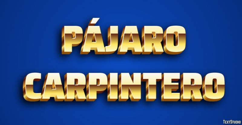 Pájaro carpintero Effetto testo