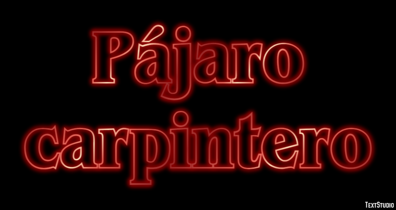 Pájaro carpintero Effetto testo