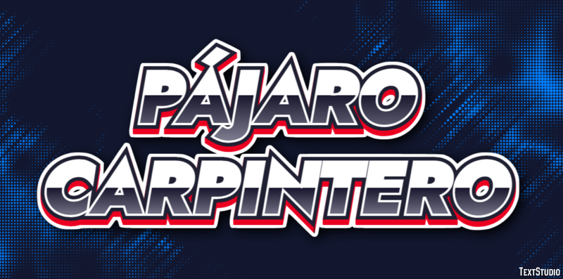 Pájaro carpintero Effetto testo