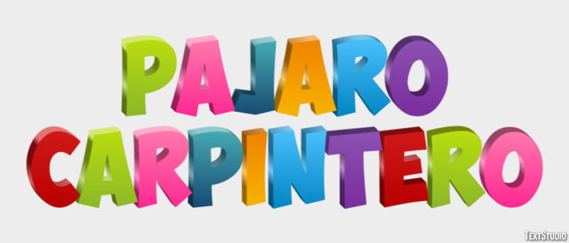 Pájaro carpintero Effetto testo