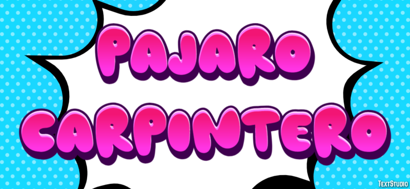Pájaro carpintero Effetto testo
