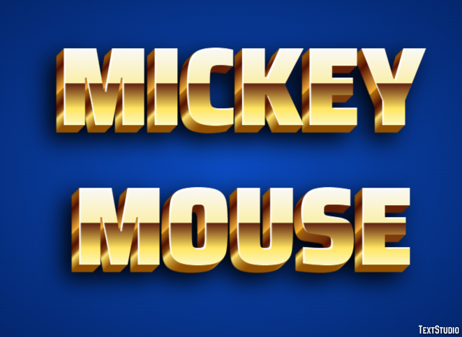 Mickey Mouse Text Effect